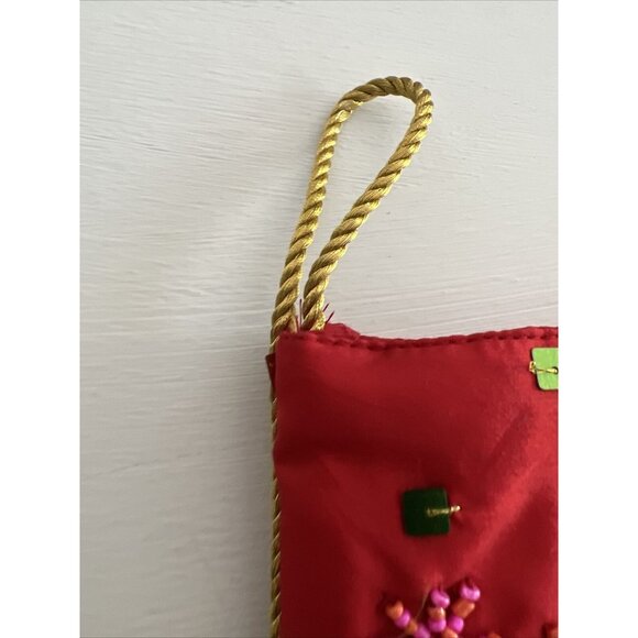 Pier 1 Imports Christmas Stocking Set of 3 Kitschy Multicolored Sequined Beaded - Picture 6 of 16